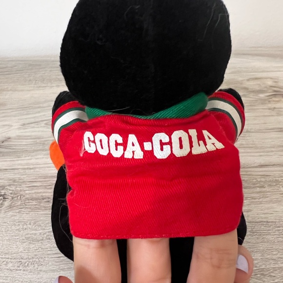 1999 Coca Cola Beanie Plush Penguin in hockey shirt - Picture 6 of 9